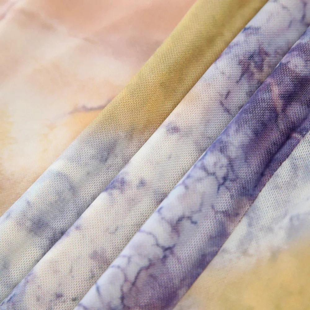 Granite Tie Dye Mesh Ruched Midi Dress - Picture 3 of 3